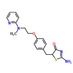 2-Amino-5-[[4-[2-(methyl-2-pyridinylamino)ethoxy]phenyl]methyl]-4(5H)-thiazolone picture