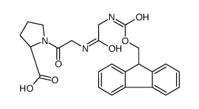 (2S)-1-[2-[[2-(9H-fluoren-9-ylmethoxycarbonylamino)acetyl]amino]acetyl]pyrrolidine-2-carboxylic acid结构式