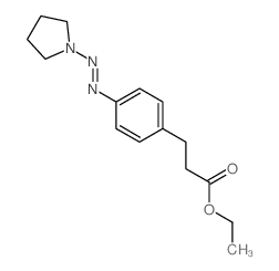 ethyl 3-(4-pyrrolidin-1-yldiazenylphenyl)propanoate结构式