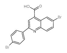 6-BROMO-2-(4-BROMOPHENYL)QUINOLINE-4-CARBOXYLICACID Structure