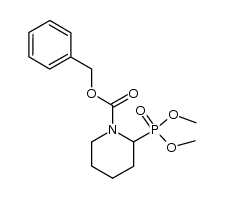 benzyl 2-(dimethoxyphosphoryl)piperidine-1-carboxylate结构式