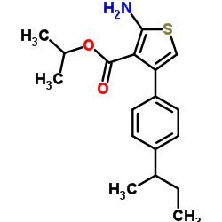 2-AMINO-4-(4-SEC-BUTYL-PHENYL)-THIOPHENE-3-CARBOXYLIC ACID ISOPROPYL ESTER Structure