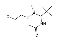 (+/-)-2-acetylamino-3,3-dimethylbutyric acid 2-chloroethyl ester结构式