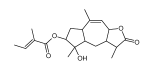 (Z)-2-Methyl-2-butenoic acid [(3S)-2,3,3aα,4,4aα,5,6,7,7aα,9aα-decahydro-5α-hydroxy-3β,5,8-trimethyl-2-oxoazuleno[6,5-b]furan-6α-yl] ester Structure