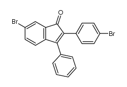 6-bromo-2-(4-bromo-phenyl)-3-phenyl-inden-1-one Structure