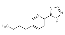 5-butyl-2-(2H-tetrazol-5-yl)pyridine Structure