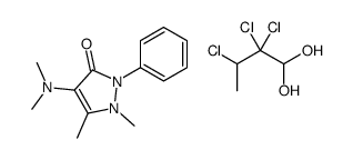 4-(dimethylamino)-1,2-dihydro-1,5-dimethyl-2-phenyl-3H-pyrazol-3-one, compound with 2,2,3-trichlorobutane-1,1-diol (1:1) picture