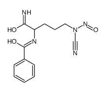 N-[1-amino-5-[cyano(nitroso)amino]-1-oxopentan-2-yl]benzamide Structure