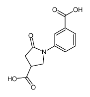 1-(3-Carboxyphenyl)-5-oxo-3-pyrrolidinecarboxylic acid Structure