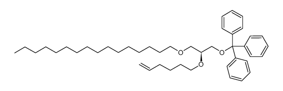 1-hexadecyloxy-2-(5'-hexenyloxy)-sn-3-trityloxypropane Structure