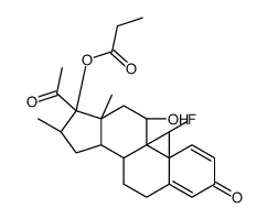 [(8S,9R,10S,11S,13S,14S,16S,17R)-17-acetyl-9-fluoro-11-hydroxy-10,13,16-trimethyl-3-oxo-6,7,8,11,12,14,15,16-octahydrocyclopenta[a]phenanthren-17-yl] propanoate Structure