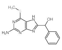(2-amino-6-methylsulfanyl-5H-purin-8-yl)-phenyl-methanol结构式