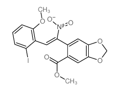 methyl 6-[2-(2-iodo-6-methoxy-phenyl)-1-nitro-ethenyl]benzo[1,3]dioxole-5-carboxylate Structure