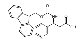 Fmoc-(S)-3-Amino-3-(3-pyridyl)-propionic acid Structure