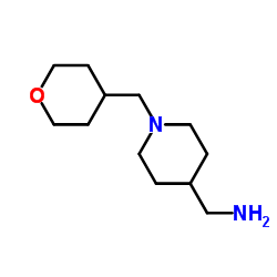 4-PiperidineMethanamine, 1-[(tetrahydro-2H-pyran-4-yl)Methyl]- structure