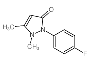 3H-Pyrazol-3-one,2-(4-fluorophenyl)-1,2-dihydro-1,5-dimethyl- Structure