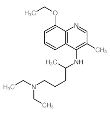 N-(8-ethoxy-3-methyl-quinolin-4-yl)-N,N-diethyl-pentane-1,4-diamine结构式