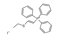 (E)-(2-(ethylthio)vinyl)triphenylphosphonium iodide结构式