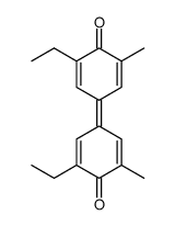 1,1'-diethyl-5,5'-dimethyl-[3,3']bicyclohexa-1,4-dienylidene-6,6'-dione结构式
