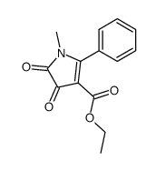 N-methyl-3-etoxycarbonyl-2-phenyl-Δ2-pyrroline-4,5-dione结构式
