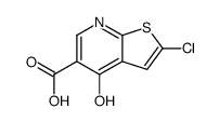 2-chloro-4-oxo-7H-thieno[2,3-b]pyridine-5-carboxylic acid结构式