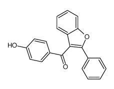 (4-HYDROXYPHENYL)(2-PHENYL-3-BENZOFURANYL)METHANONE Structure