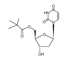 O5'-(2,2-dimethyl-propionyl)-2'-deoxy-uridine Structure