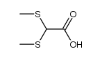 bis(methylthio)acetic acid Structure