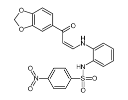 N-[2-[[3-(1,3-benzodioxol-5-yl)-3-oxoprop-1-enyl]amino]phenyl]-4-nitrobenzenesulfonamide Structure