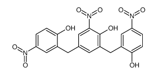 2,4-bis[(2-hydroxy-5-nitrophenyl)methyl]-6-nitrophenol结构式