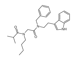 N-[2-[benzyl-[2-(1H-indol-3-yl)ethyl]amino]-2-oxoethyl]-N-butyl-2-methylpropanamide Structure
