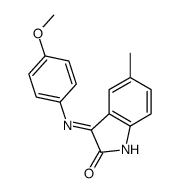 3-(4-methoxyanilino)-5-methylindol-2-one结构式