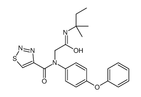 1,2,3-Thiadiazole-4-carboxamide,N-[2-[(1,1-dimethylpropyl)amino]-2-oxoethyl]-N-(4-phenoxyphenyl)-(9CI)结构式