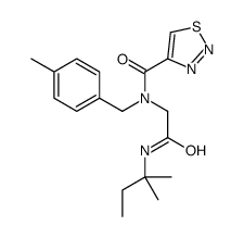 1,2,3-Thiadiazole-4-carboxamide,N-[2-[(1,1-dimethylpropyl)amino]-2-oxoethyl]-N-[(4-methylphenyl)methyl]-(9CI) Structure