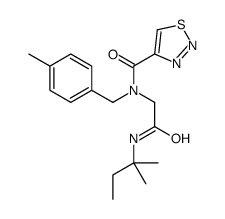 1,2,3-Thiadiazole-4-carboxamide,N-[2-[(1,1-dimethylpropyl)amino]-2-oxoethyl]-N-[(4-methylphenyl)methyl]-(9CI)结构式