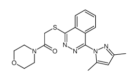 Morpholine, 4-[[[4-(3,5-dimethyl-1H-pyrazol-1-yl)-1-phthalazinyl]thio]acetyl]- (9CI)结构式