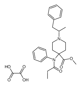 1-(1-Methyl-2-phenylethyl)-4-(N-propionylanilino)piperidin-4-carbonsaeure-methylester-oxalat Structure