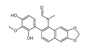 N-[6-(2,4-Dihydroxy-3-methoxyphenyl)naphtho[2,3-d]-1,3-dioxol-5-yl]-N-methylformamide结构式