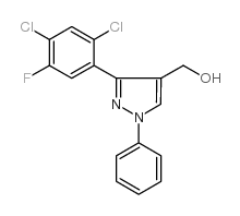 (3-(2,4-dichloro-5-fluorophenyl)-1-phenyl-1h-pyrazol-4-yl)methanol结构式