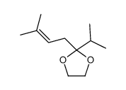 2-(3-methylbut-2-enyl)-2-propan-2-yl-1,3-dioxolane Structure
