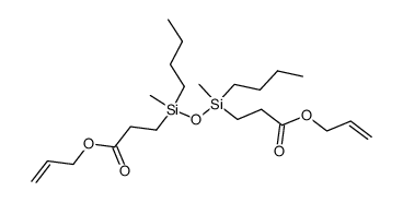 3-[3-(2-Allyloxycarbonyl-ethyl)-1,3-dibutyl-1,3-dimethyl-disiloxanyl]-propionic acid allyl ester结构式