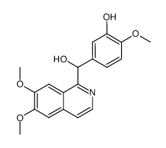 5-[(6,7-Dimethoxy-isoquinolin-1-yl)-hydroxy-methyl]-2-methoxy-phenol结构式