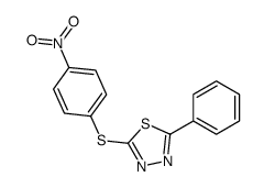 2-(4-nitrophenyl)sulfanyl-5-phenyl-1,3,4-thiadiazole结构式