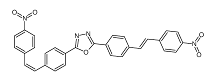 2,5-bis[4-[2-(4-nitrophenyl)ethenyl]phenyl]-1,3,4-oxadiazole结构式