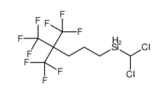 dichloromethyl-[5,5,5-trifluoro-4,4-bis(trifluoromethyl)pentyl]silane Structure