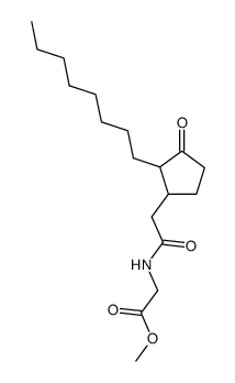 N,N'-(2'-Octyl-3'-oxocyclopentyl-1'-acetyl)-glycin-methylester结构式
