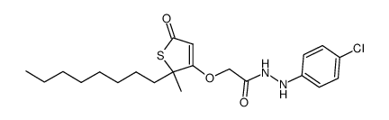 (+/-)-(5-methyl-5-octyl-2-oxo-5H-thiophen-4-yloxy)-acetic acid-N'-(4-chloro-phenyl)-hydrazide结构式