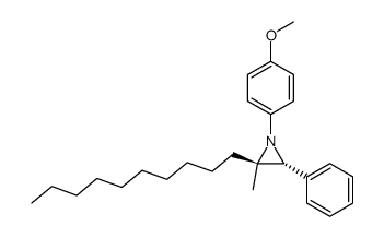 (2R,3R)-2-decyl-2-methyl-1-(4-methoxyphenyl)-3-phenylaziridine结构式