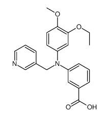 3-[3-ethoxy-4-methoxy-N-(pyridin-3-ylmethyl)anilino]benzoic acid结构式