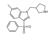 3-(benzenesulfonyl)-6-methyl-1-(pyrrolidin-3-ylmethyl)indazole Structure